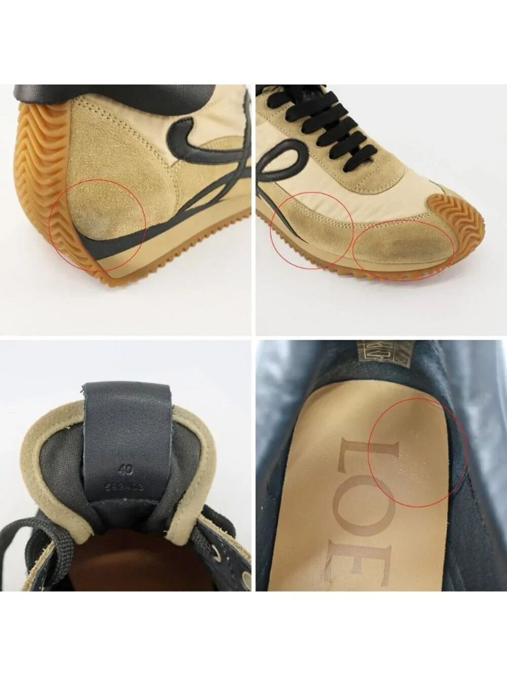 Loewe Ten Flow Runner Estimated Equivalent Black Shoes 40